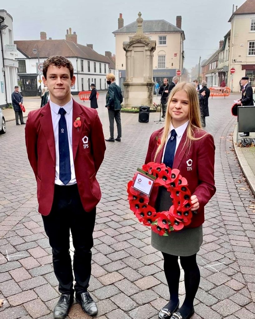 Head Boy & Head Girl from The Petersfield School Petersfield Town Council