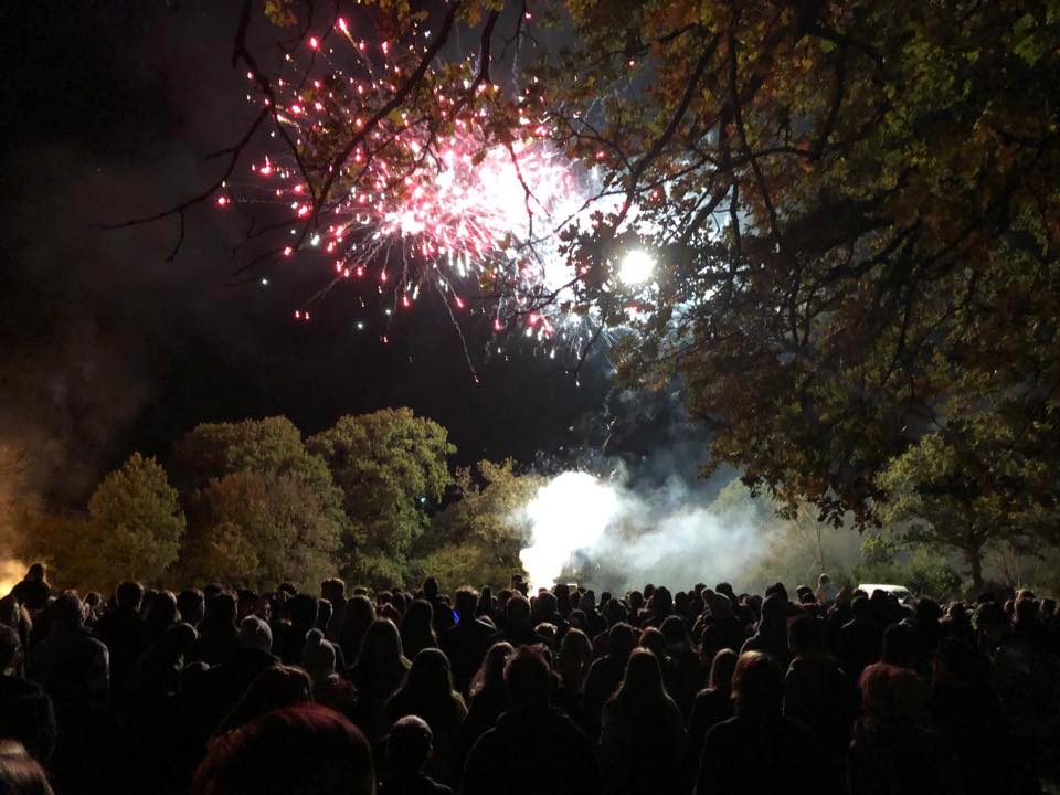 firework display at Bell Hill Recreation Ground